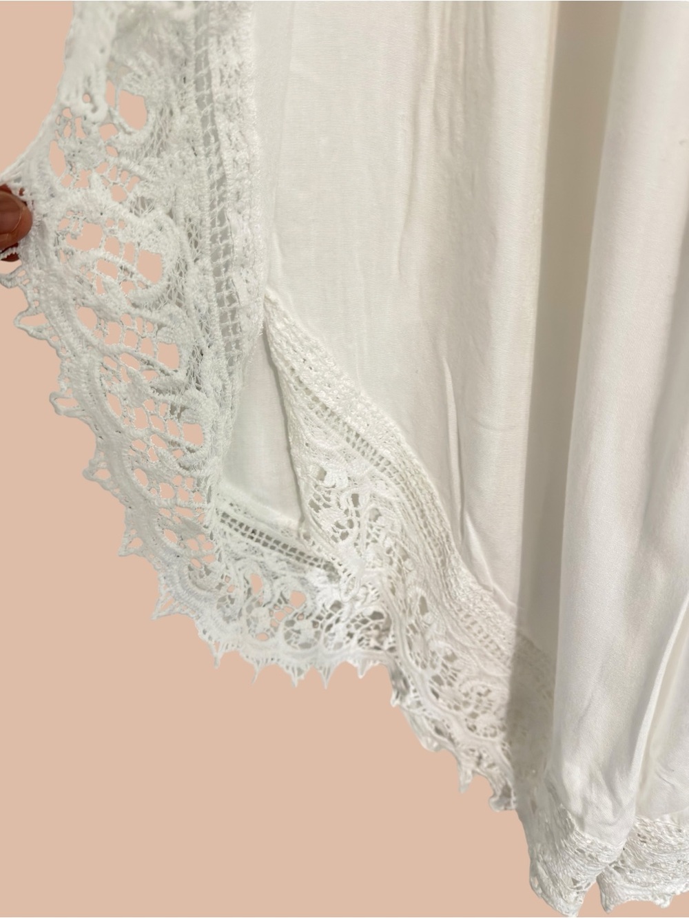 Goa Beachwear by Japana with Lace Open Side Harem Beach Pants White S - Picture 6 of 10